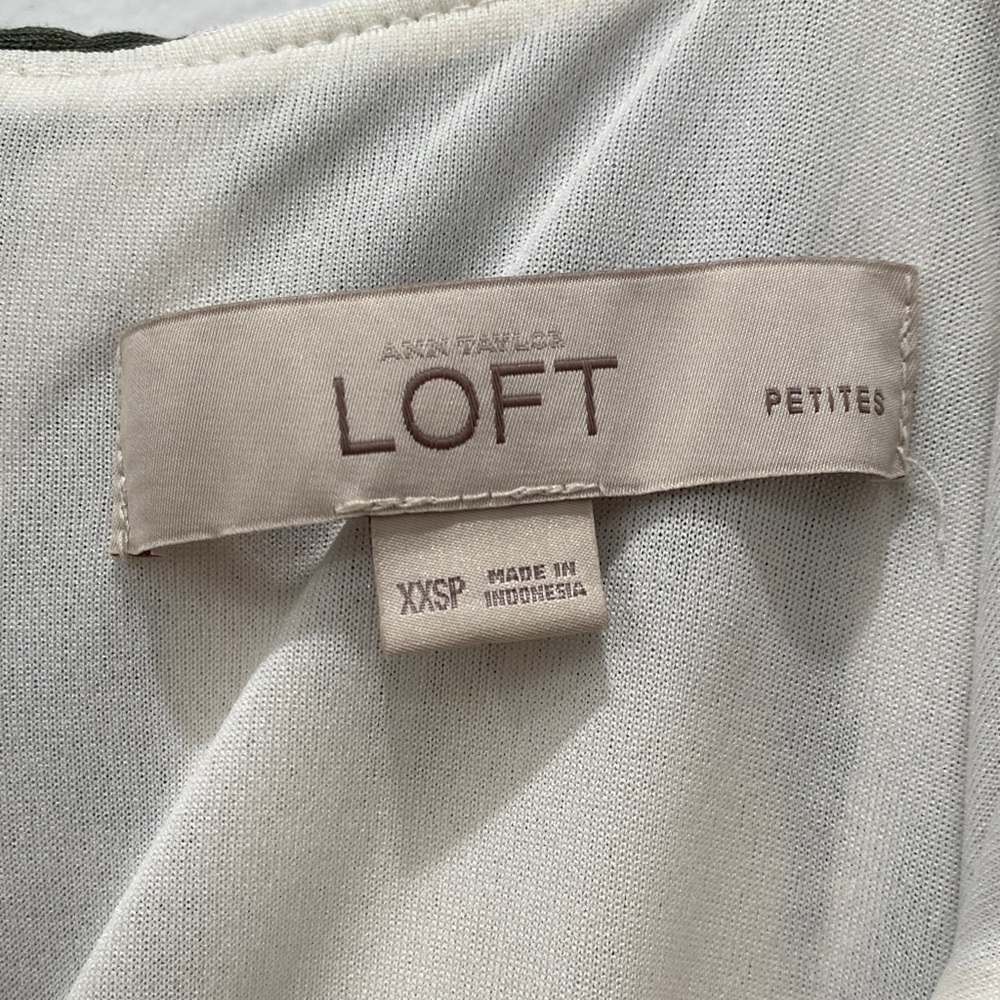LOFT Green and White Midi Dress - Picture 2 of 4